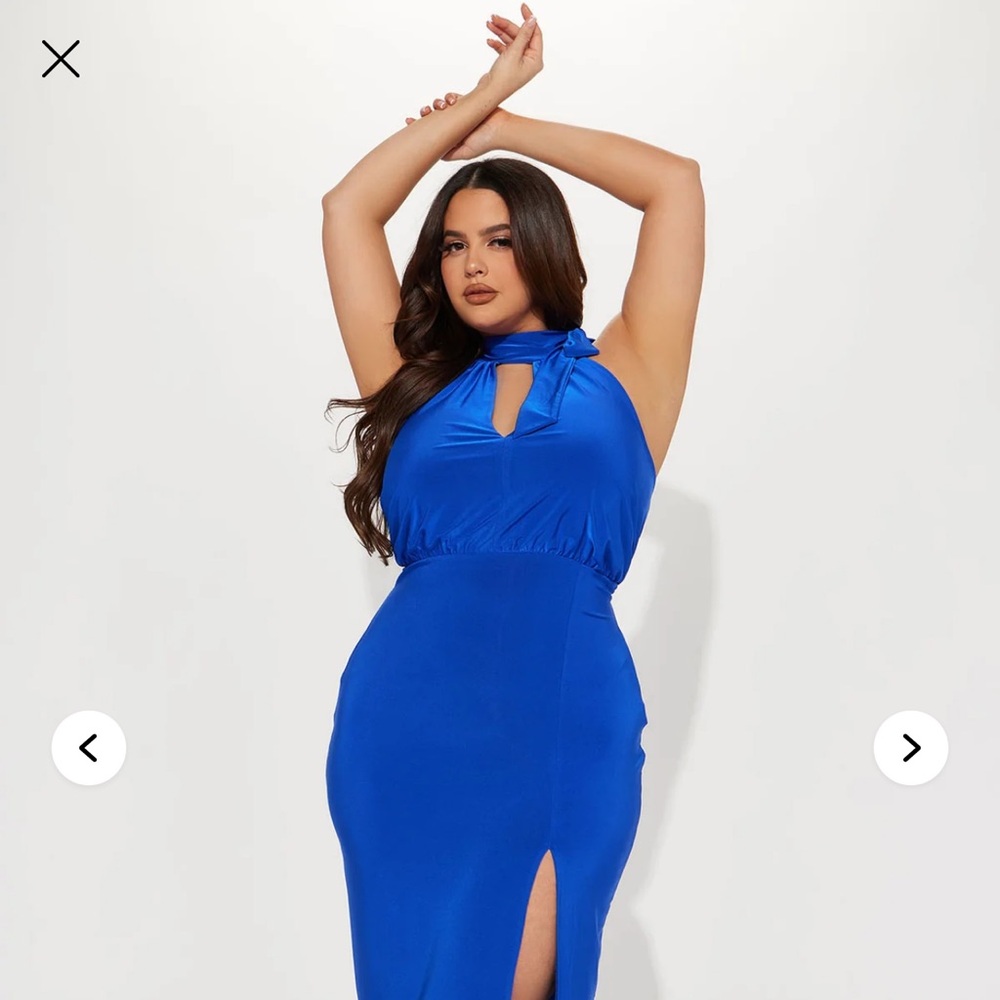 Sophisticated Nixie Midi Dress - Royal Blue - Picture 5 of 14